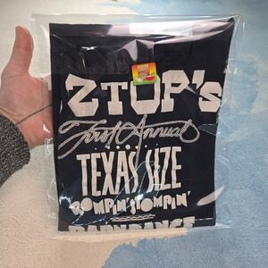 RARE VTG ZZ Top Chop Tank T-Shirt Summer 74 Sngl Stitch TX Romp Stomp Barn Dance
